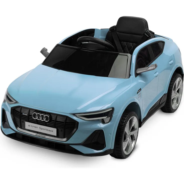Toyz Audi E-Tron Sportback, Elektroauto für Kinder (3-8 Jahre) mit Allradantrieb, Fernbedienung, LED-Leuchten, blau