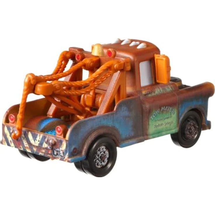 Disney Cars Spielzeug-Rennwagen Mater Hook HLT83, Cast 1:55 Autos Mattel, Metall, für Kinder ab 3 Jahren, blau – Bild 3