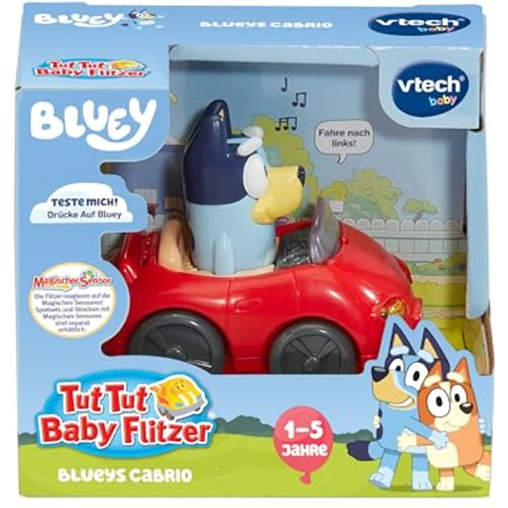 Vtech® Tut Tut Baby Flitzer - Blueys Cabrio, Spielzeug-Auto mit Licht und Sound, Originalstimme von Bluey – Bild 5