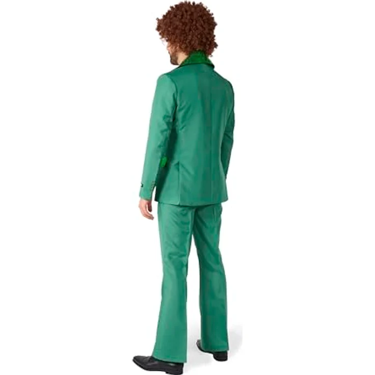 Suitmeister Herren Disco Kostüm Anzug - Saturday Night Fever Outfit - Slim Fit - Grün – Bild 2