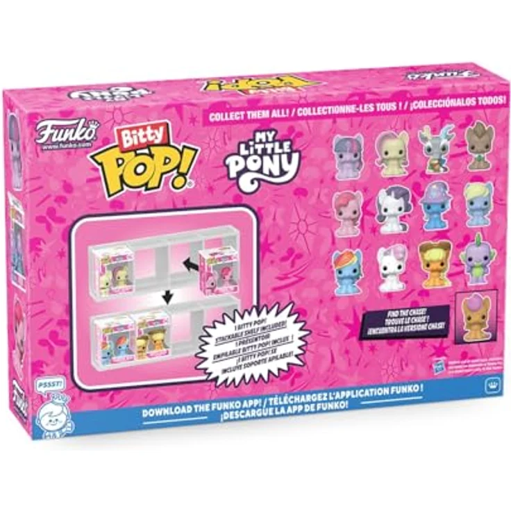 Funko Bitty POP! 4 Pack: My Little Pony - Pinkie Pie, Sammelbare Vinylfigur, 9,5 cm, Hochwertiges Vinyl, ideales Geschenk für My Little Pony Fans – Bild 2