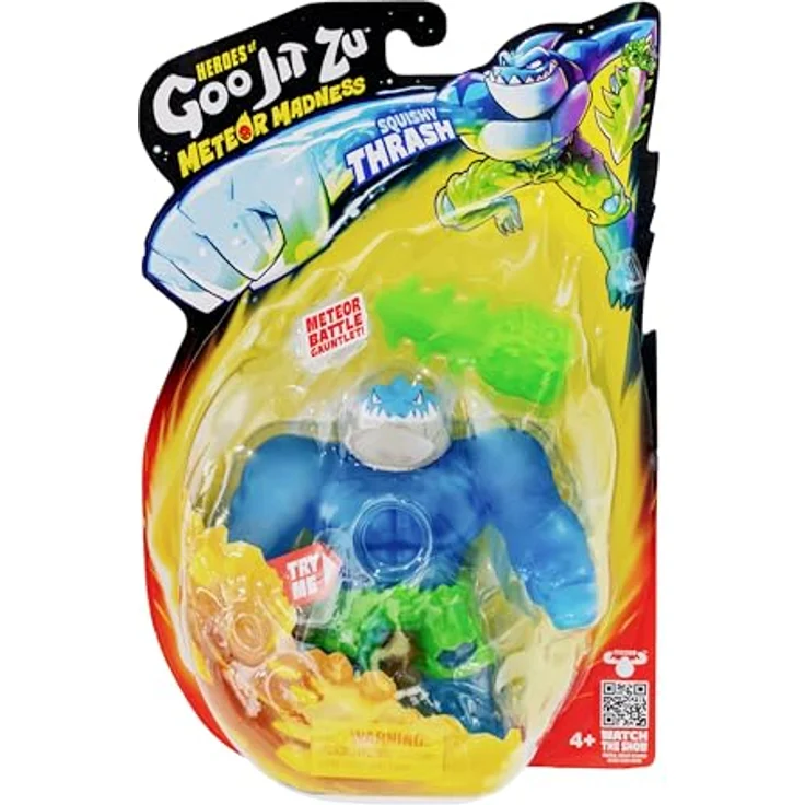 Heroes of Goo Jit Zu Meteor Madness Thrash-Actionfigur, dehnbar, mit einzigartiger Schleimfüllung und Meteorschwert, bis auf das Dreifache dehnbar – Bild 3