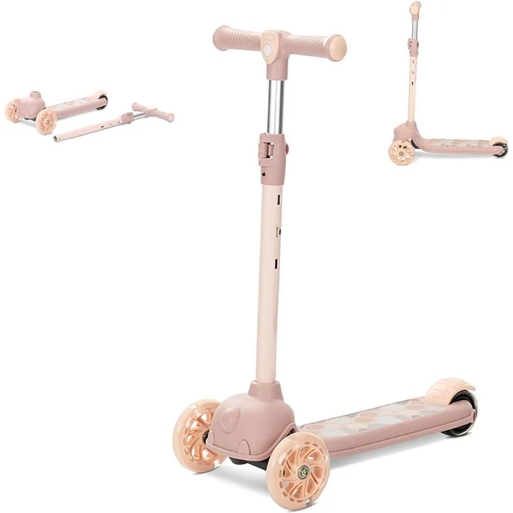 Lorelli Jetster, Kinderroller mit höhenverstellbarem Aluminium-Lenker, abnehmbarem Design und leuchtenden PU-Rädern, bis 20 kg, blau