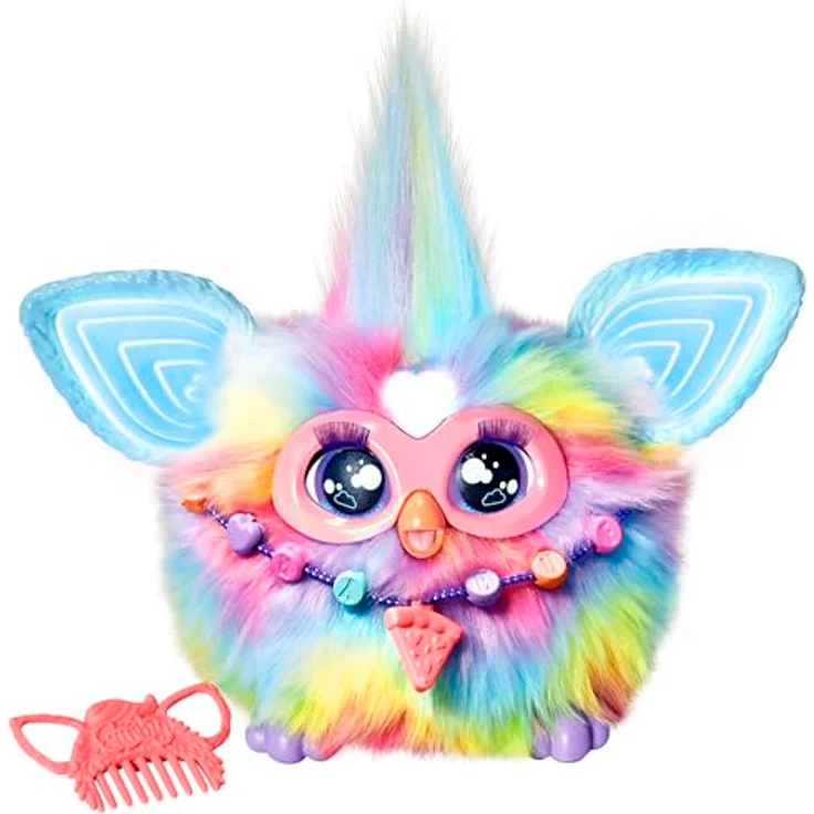 Furby Tie Dye, interaktives Plüschtier mit 600+ Antworten, spanische Version, über 15 cm groß – Bild 1