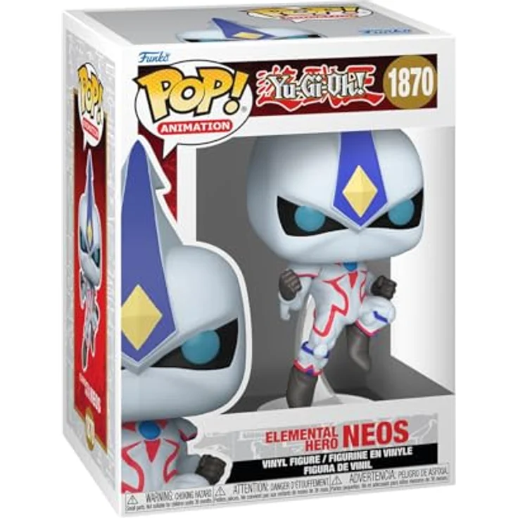 Funko POP! - Animation - YuGiOh Elemental Hero Neos #1870, Sammelfigur aus Vinyl, ca. 9 cm, in Fensterbox – Bild 1