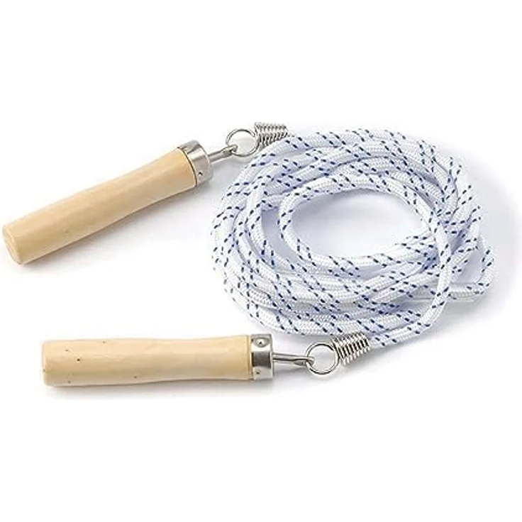Tunturi Nylon-Springseil - Sport-Springseil mit Holzgriffen - 280 cm – Bild 1
