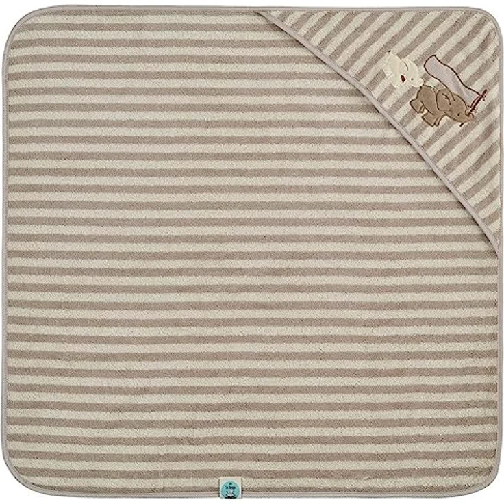 sei Design Dein Bio KAPUZENTUCH aus 100% Bio Baumwolle für Babys, Kapuzenbadetuch Kapuzenhandtuch für Neugeborene ab 0+ Monaten bis 5 Jahre 80x80 – Bild 5