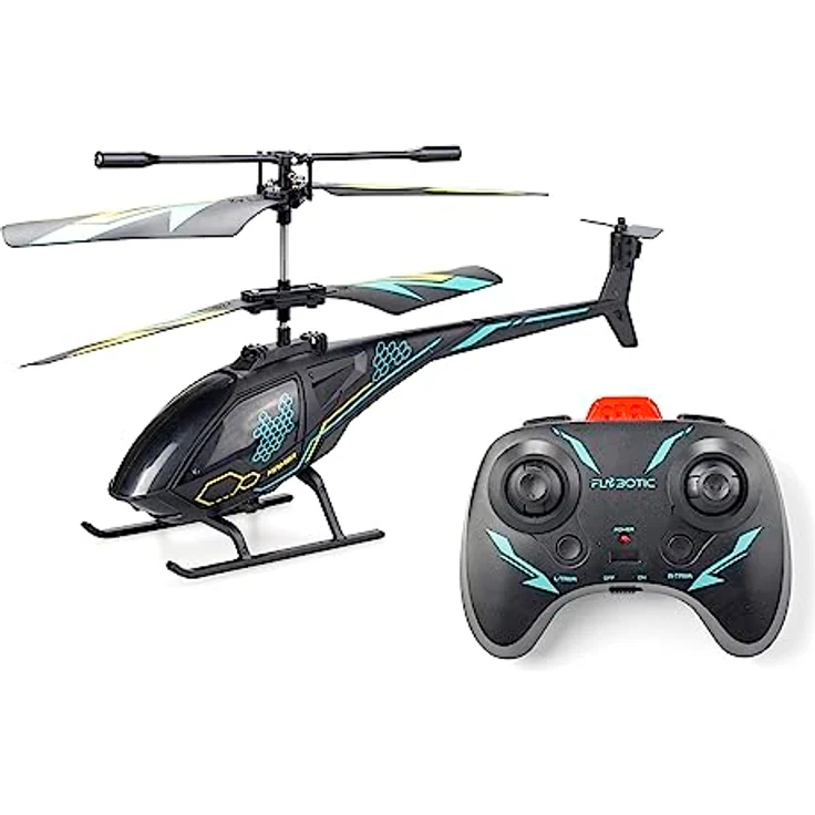 FLYBOTIC Hélico Air Mamba, 18 cm ferngesteuerter Hubschrauber mit Lichteffekten, 2 Steuerkanälen, wiederaufladbarem Akku, Indoor-Nutzung, ab 10 Jahren – Bild 1