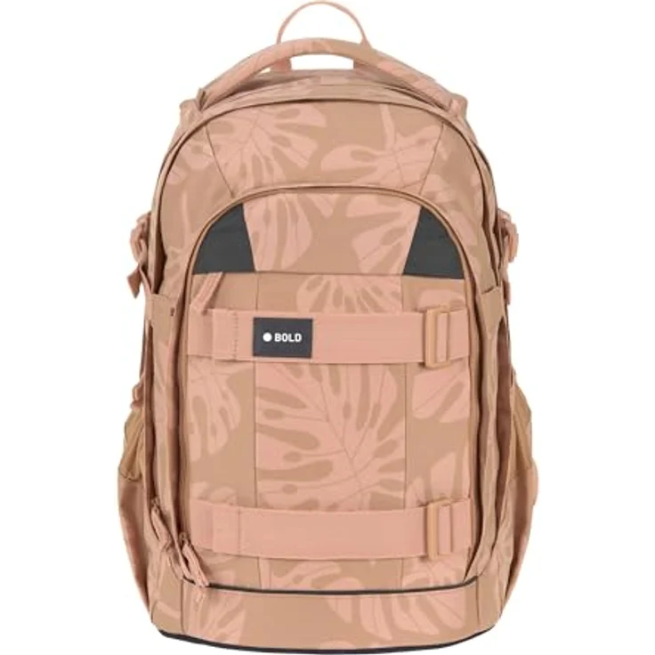 LÄSSIG BOLD Origin Schulrucksack, ergonomisch mit Reflektoren und höhenverstellbarem Rückenteil, 30 l, caramel – Bild 1
