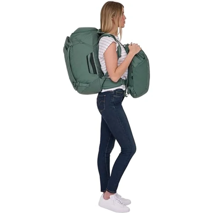 Thule Trekkingrucksack Landmark Travel 60L Women, robuster Reiserucksack aus 420D Dobby Polyester, an weibliche Anatomie angepasst – Bild 7