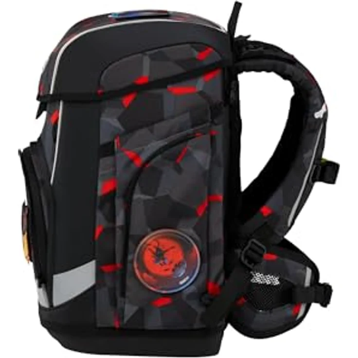 ergobag cubo Light Set ergonomischer Schulranzen, extra leicht, 6-teilig, 860 g, individuelles Design mit Kletties, inklusive Turnbeutel, Federmäppchen und Schlampermäppchen, aus 100% recycelten PET-Flaschen – Bild 4