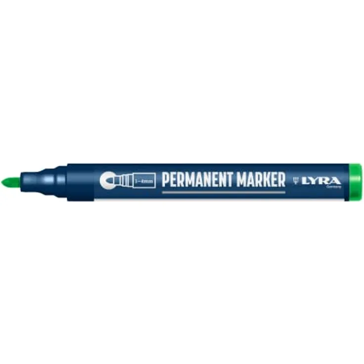 LYRA L4020067-1, LYRA Permanentmarker grün 1-4mm, für professionelle Markierungen auf glatten und rauen Oberflächen, 1 Marker