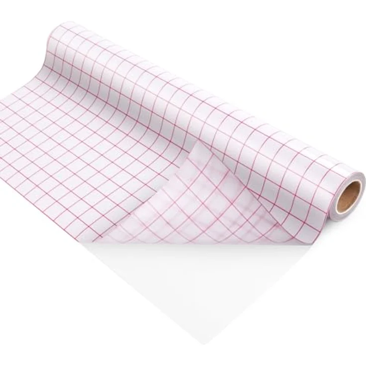 LOKLiK Gittertransferband für Vinylfolien, transparente Transferfolie mit Karo-Aufdruck, 33 cm x 3 m – Bild 3