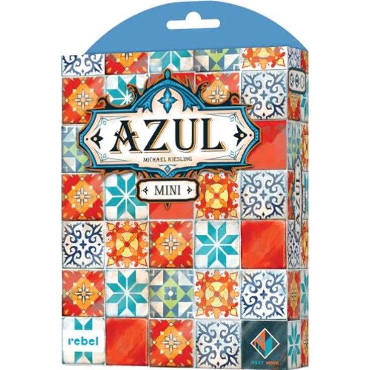 Rebel Azul Mini 18343, kompaktes Mosaik-Puzzlespiel in Blau mit praktischer Aufbewahrung und Brettabdeckungen – Bild 1
