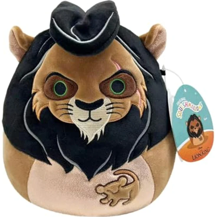 Squishmallows SQDI00550 Scar 20 cm, offizielles Jazwares Plüsch, superweiches Kuscheltier - Disney König der Löwen Plüsch, weiches Material, zum Sammeln und Spielen - Preisvergleich – Bild 1
