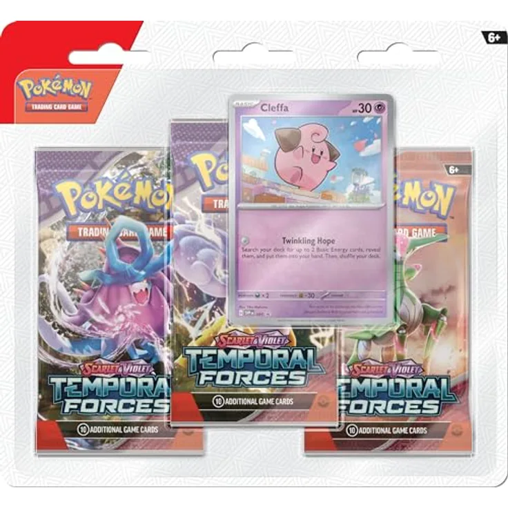 Pokémon TCG: Scarlet & Violet Temporal Forces Cyclizar 3-Pack Blisters - EN - Kartenspiel Sammelkarten SV5 Pokemon Englisch sortiert
