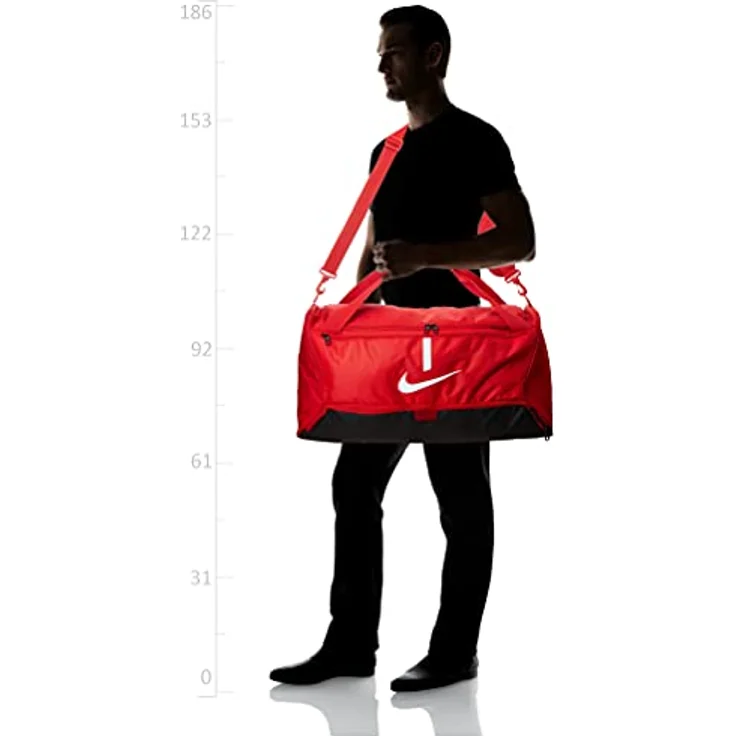 Nike Sporttasche TEAM DUFFEL BAG ACADEMY, Kindersporttasche in Größe M, red – Bild 6