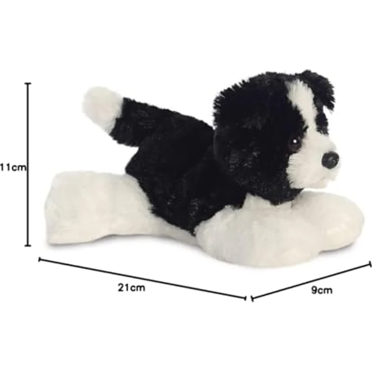 Aurora, 31717, Mini Flopsie Cami Border Collie, 20cm, Plüschtier, schwarz/weiß – Bild 5