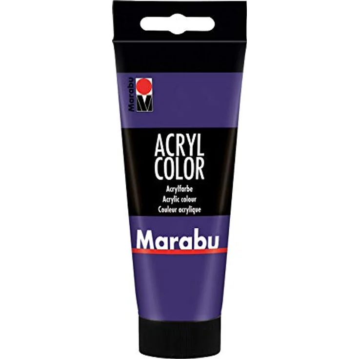 Marabu Acryl Color violett 100 ml, cremige wasserbasierte Acrylfarbe, schnell trocknend, lichtecht, wasserfest für Leinwand, Papier und Holz – Bild 1