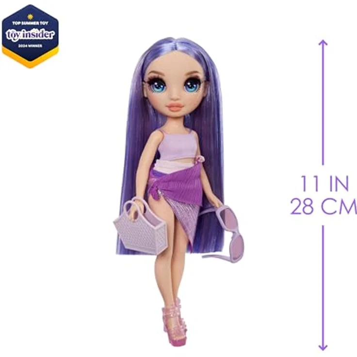 Rainbow High Anziehpuppe Rainbow High Swim & Style Fashion Doll - Violet (Purple), Bademodepuppe mit Accessoires – Bild 3
