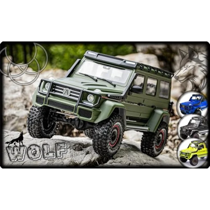Absima CR4.4 Wolf Brushed 1:10 RC Modellauto Elektro Crawler Allradantrieb (4WD) RTR 2,4 GHz, innovative Tank Turn Funktion, schwarz – Bild 5