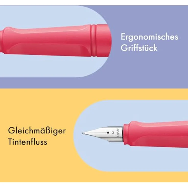 LAMY Füllfederhalter safari, Kultfüller, Federbreite M, ergonomisches Design, robuster Kunststoff, Sichtfenster für Tintenstand – Bild 2