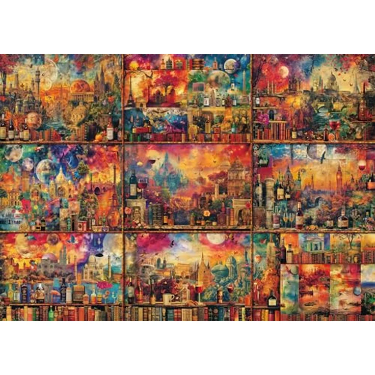 Schmidt Spiele 59745 Genussvolle Auszeit, Auf Reisen mit Büchern und Wein, 2000 Teile Puzzle, Mehrfarbig – Bild 3