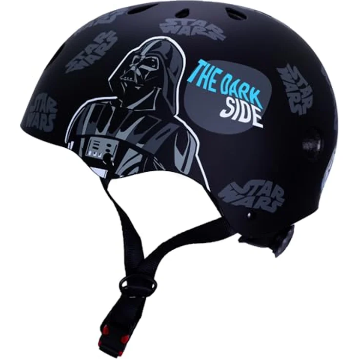 Seven Polska Fahrradhelm „Star Wars“ – Cooler Schutz für Junge Fans (54-58 cm, ab 8 Jahren), Schutzhelm in Schwarz mit Star Wars Motiven (Darth Vader, Stormtrooper) – Bild 3