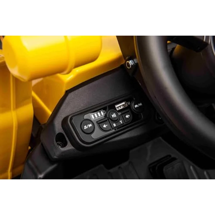 Beneo Lizensierter Caterpillar Elektrobagger, gelb, mit Schwenklöffel, Einzelsitz, USB-Anschluss, 2 x 30W Motoren und Lithiumbatterie – Bild 3
