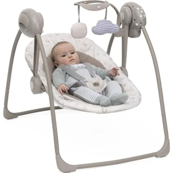 Chicco Swing&Play Elektrische Babyschaukel, 5 Schaukelgeschwindigkeiten, 2-fach verstellbare Rückenlehne, klappbar und kompakt, ab 0 Monaten – Bild 3