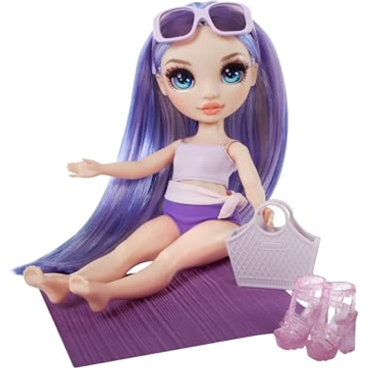 Rainbow High Anziehpuppe Rainbow High Swim & Style Fashion Doll - Violet (Purple), Bademodepuppe mit Accessoires – Bild 5