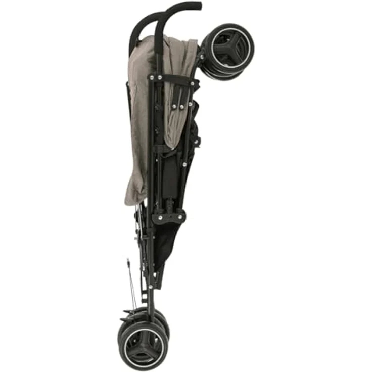 Kikkaboo Kinderwagen Käfer, Stahlrahmen, Korb, abnehmbare Vorderräder, Fußstütze, Farben:braun – Bild 5
