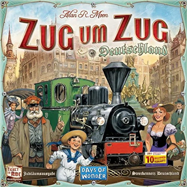 Days of Wonder | Zug um Zug Deutschland (Auflage 2023) | Grundspiel + Erweiterung | Familienspiel | 2-5 Spieler | Ab 8+ Jahren | 30-60 Minuten | Deutsch – Bild 2