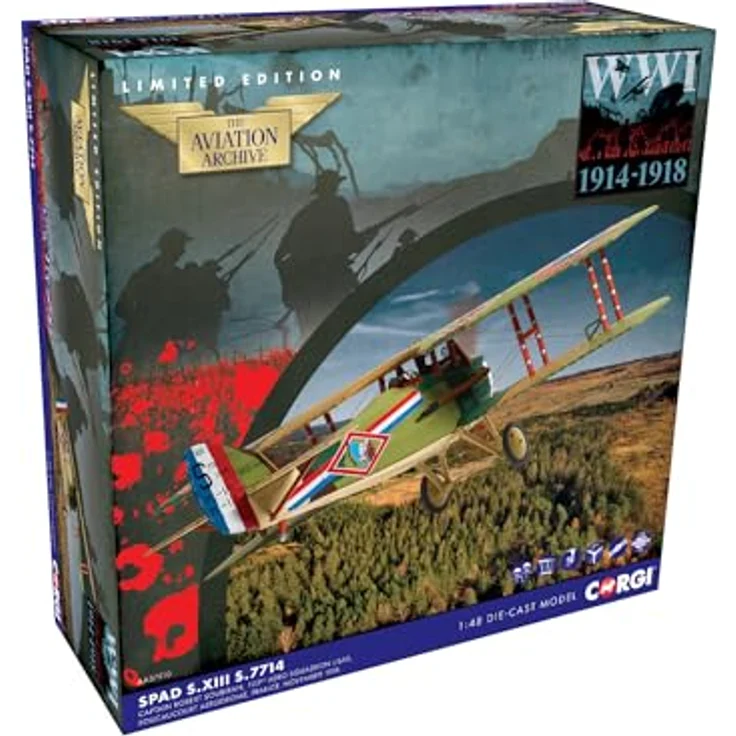 Corgi AA37910 Druckguss-Modellflugzeuge mit Ausstellungsständer und beweglichem Propeller, geeignet für Kinder – Bild 1