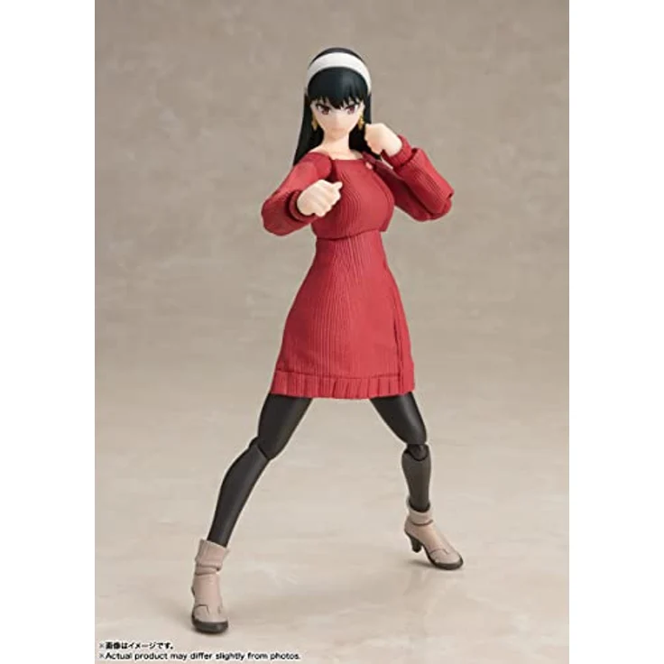 Bandai Tamashii Nations S.H. Figuarts Actionfigur Yor Forger, detailgetreu, 15 cm, wechselbare Gesichtsausdrücke und Zubehörteile – Bild 4