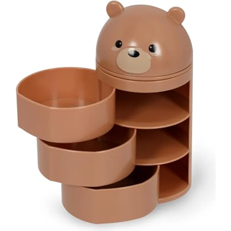 Legami Aww-rganiser Teddy-Bär, Schreibtisch-Organizer mit Schiebedeckel und 3 Schubladen, 16 x 8,2 cm, aus PS – Bild 3