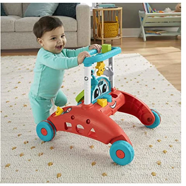 Fisher-Price 2-Seiten Auto-Lauflernwagen, interaktives Spiel-Center mit über 50 Liedern, mehrsprachig: Englisch, Italienisch, Portugiesisch, Spanisch, HJP46 – Bild 2