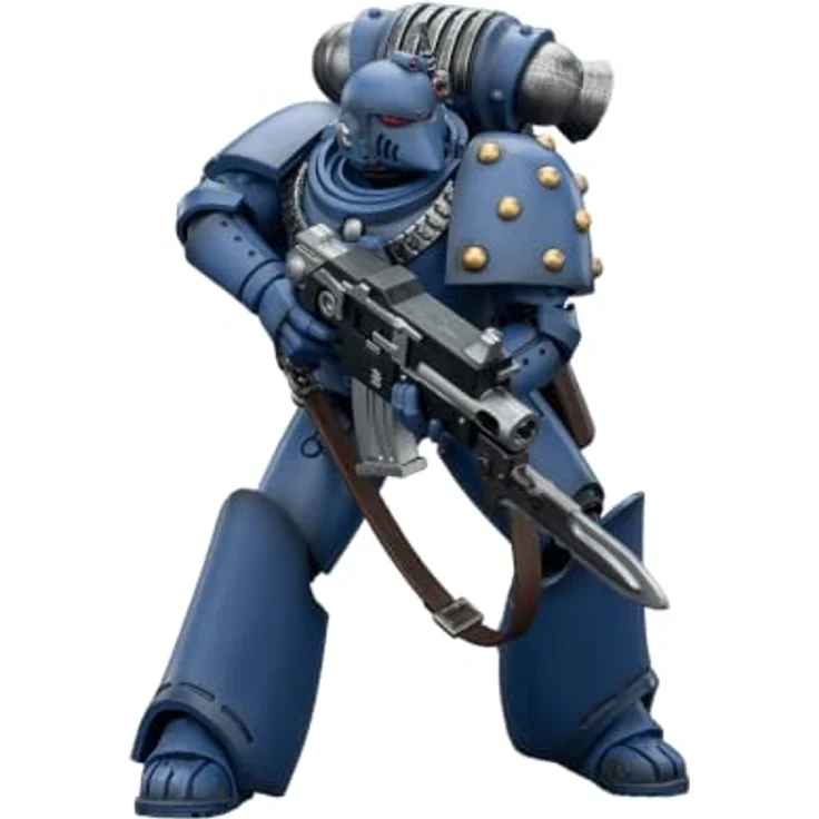 Joy Toy JT02960, Warhammer The Horus Heresy Actionfigur Ultramarines MKVI Tactical Legionary, 12 cm, detailreiche und bewegliche Figur mit Zubehör für Tabletop-Spiel – Bild 1