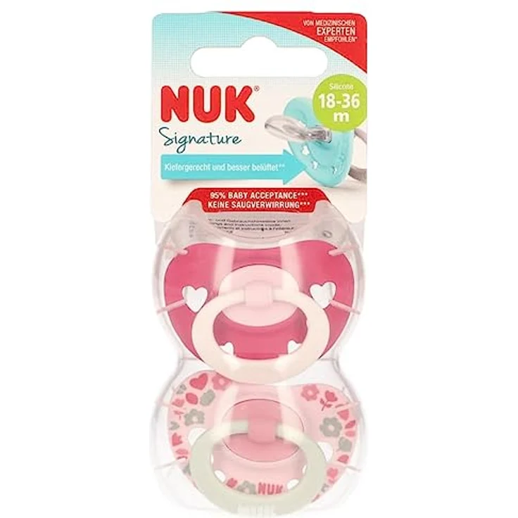 NUK Signature Schnuller Größe 3 18-36 Moante, 2er