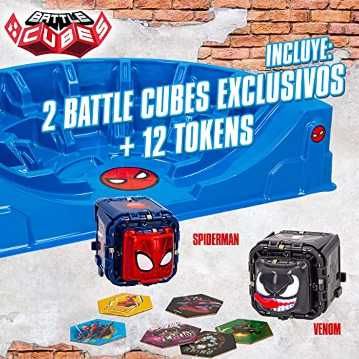 COLORBABY Battle Cubes Marvel 48081 - Battle Cubes Marvel Stadion mit exklusiven Spiderman Charakteren, Stein, Papier oder Schere, Spielzeug für Kinder – Bild 4