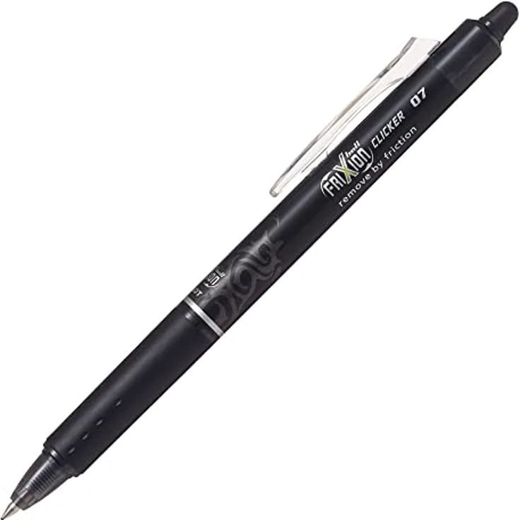 Stift Pilot FriXion Ball Clicker, Gel-Tinte – Mittlere Spitze – 0,7 mm – von Pilot schwarz
