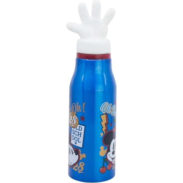 Stor Wiederverwendbare Aluminiumflasche mit 3D-Mickey-Figur, 690 ml, BPA-frei, offiziell lizenziert – Bild 2