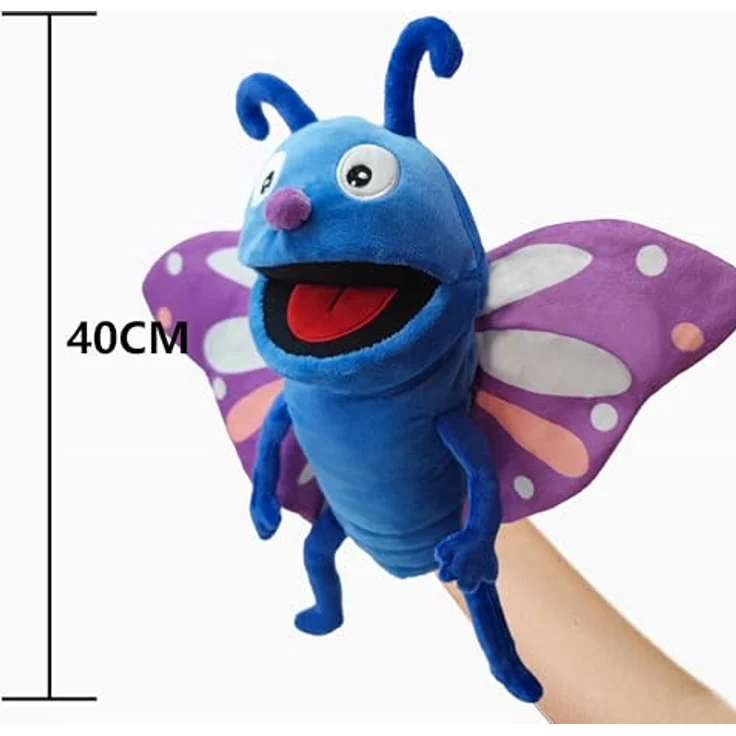 LOMTRATS Insekten-Handpuppen für Kinder, 40 cm groß, bewegliche Münder, ideal zum Geschichtenerzählen, Plüschmaterial – Bild 5