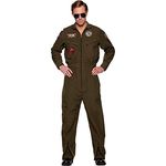 UNDERWRAPS US Navy Top Gun, Herren Overall Kostüm in Grün, Größe 2X-Large