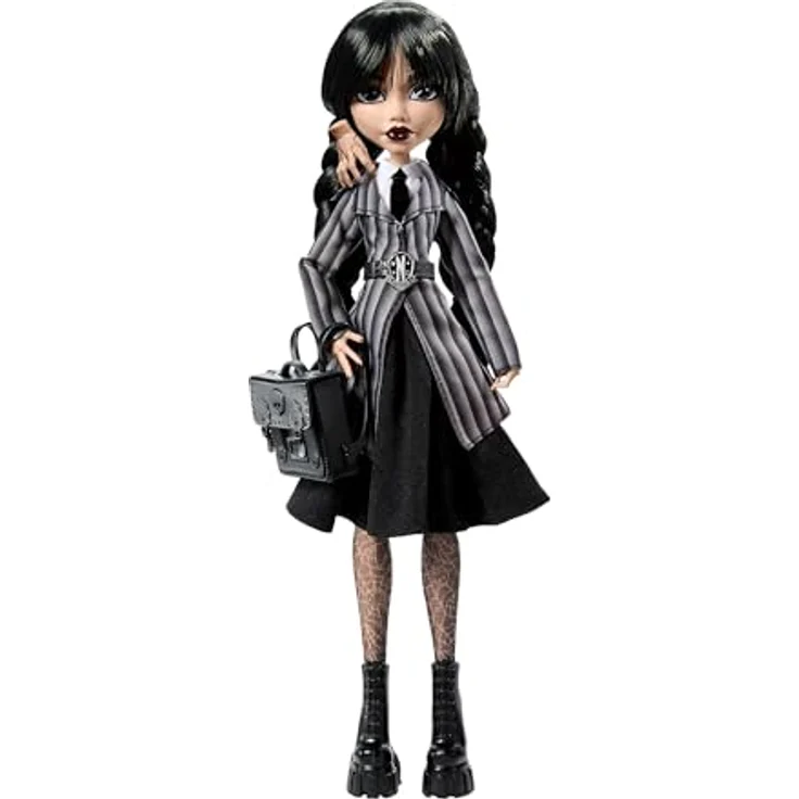 Mattel® Monster High x Wednesday School Doll, schaurig-schöne Anziehpuppe in Schwarz – Bild 2