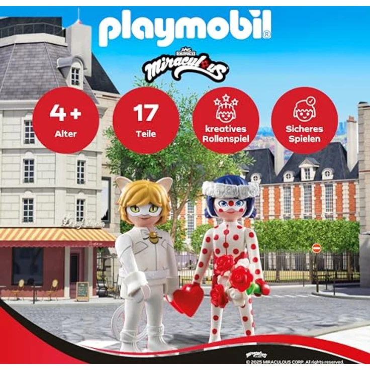 PLAYMOBIL Miraculous Ladybugs & Cat Noirs Hochzeit, detailreiches Spielset mit Figuren & Zubehör für Kinder ab 4 Jahren, fördert Kreativität & Rollenspiel, 71865 – Bild 3