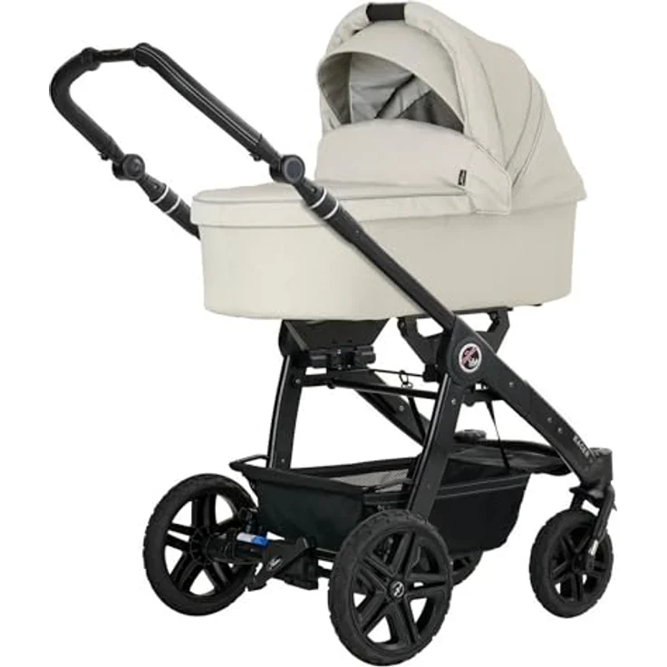 Hartan Kinderwagenset Racer GTS, Kombikinderwagen in Greige, 3-teilig, EN 1888, UV 50+, Faltgestell mit Federung und kugelgelagerten Rädern – Bild 4
