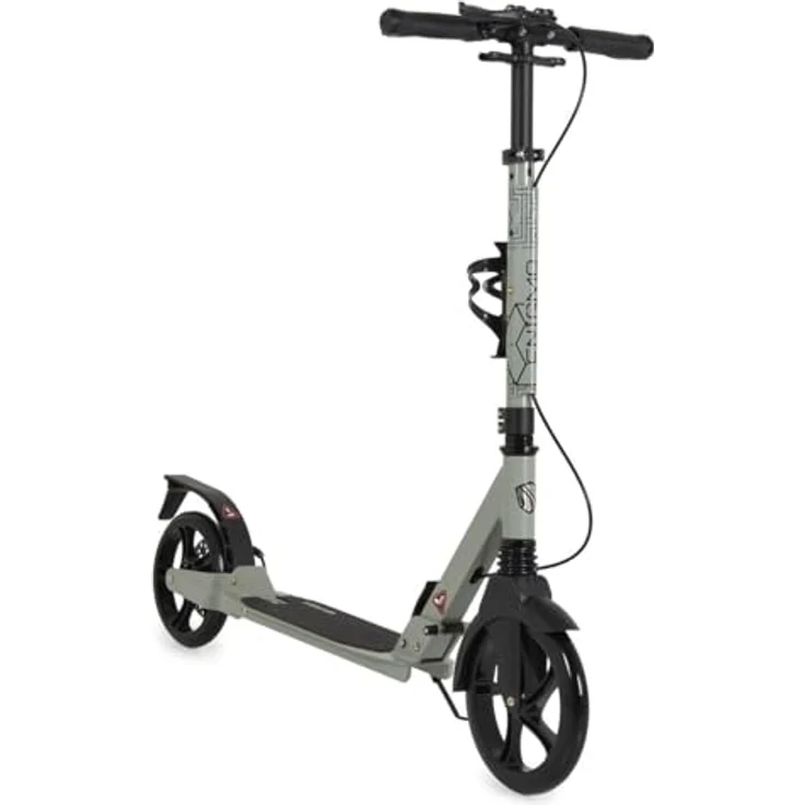 Byox Kinderroller Enigma, klappbar mit PU-Rädern, Handbremse, Getränkehalter und Seitenständer, grün – Bild 2