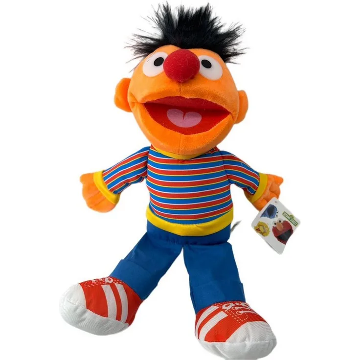 Sesamstrasse Kuscheltier Sesamstrasse Kuscheltier Ernie Kuscheltier Rot Plüsch Figur 40 cm (1-St), Super weicher Plüsch Stofftier Kuscheltier für Kinder zum spielen