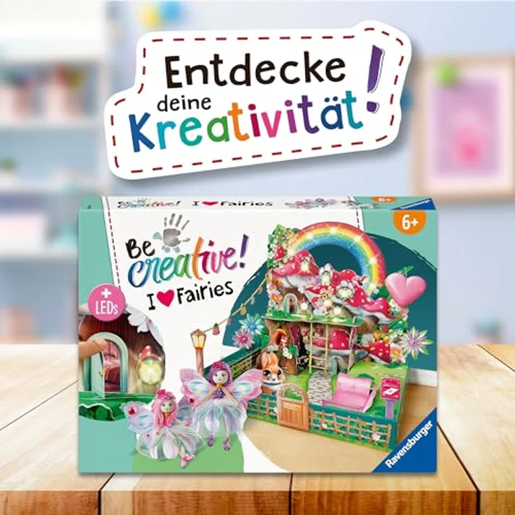Ravensburger BeCreative Bastelset Feenwelt, DIY Bastelset mit LED Lichterkette für Kinder ab 6 Jahren, Made in Europe – Bild 5